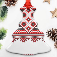 Retro Knitting Patterns Seamless Ornament (christmas Tree) 