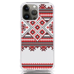 Retro Knitting Patterns Seamless Iphone 13 Pro Max Tpu Uv Print Case by Bedest