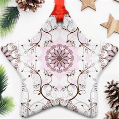 Floral Flora Flower Seamless Pattern Ornament (star)