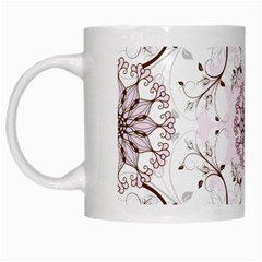 Floral Flora Flower Seamless Pattern White Mug