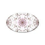 Floral Flora Flower Seamless Pattern Sticker (Oval) Front