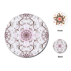 Floral Flora Flower Seamless Pattern Playing Cards Single Design (round) by Bedest