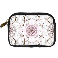 Floral Flora Flower Seamless Pattern Digital Camera Leather Case