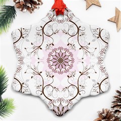 Floral Flora Flower Seamless Pattern Ornament (snowflake)