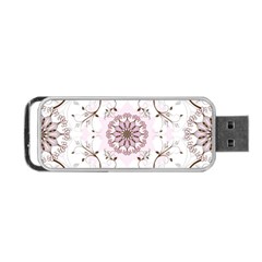 Floral Flora Flower Seamless Pattern Portable USB Flash (One Side)