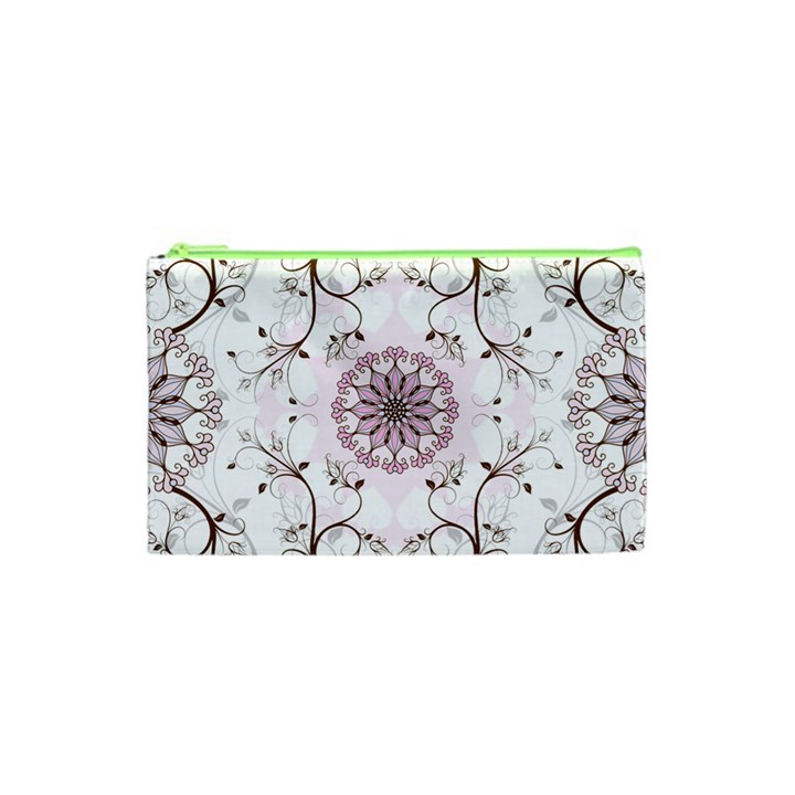 Floral Flora Flower Seamless Pattern Cosmetic Bag (XS)