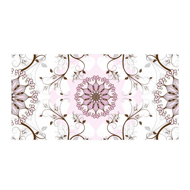 Floral Flora Flower Seamless Pattern Satin Wrap 35  x 70 