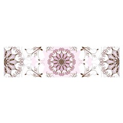 Floral Flora Flower Seamless Pattern Oblong Satin Scarf (16  x 60 )