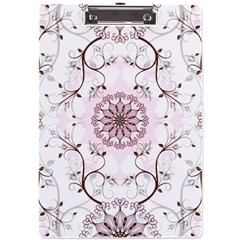 Floral Flora Flower Seamless Pattern A4 Acrylic Clipboard