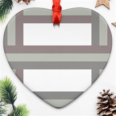 Minimal Mixed Abstract Lines Print Copia Ornament (heart)