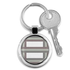 Minimal Mixed Abstract Lines Print Copia Key Chain (round) by dflcprintsclothing