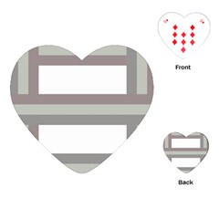 Minimal Mixed Abstract Lines Print Copia Playing Cards Single Design (heart)