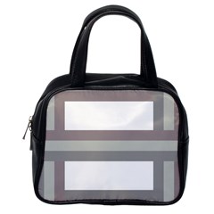 Minimal Mixed Abstract Lines Print Copia Classic Handbag (one Side)