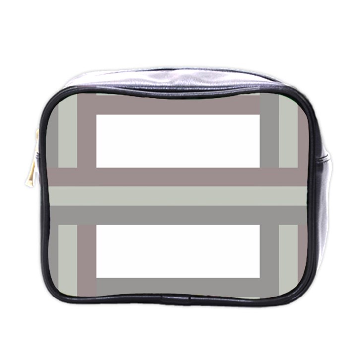 Minimal Mixed Abstract Lines Print Copia Mini Toiletries Bag (One Side)