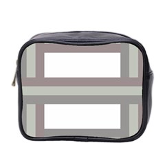 Minimal Mixed Abstract Lines Print Copia Mini Toiletries Bag (two Sides) by dflcprintsclothing