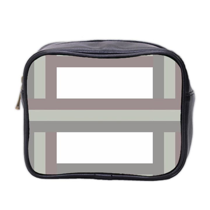 Minimal Mixed Abstract Lines Print Copia Mini Toiletries Bag (Two Sides)