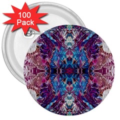 Abstract Symmetry 3  Buttons (100 Pack)  by kaleidomarblingart