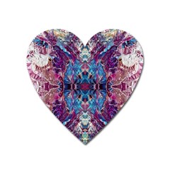 Abstract Symmetry Heart Magnet by kaleidomarblingart