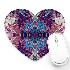 Abstract Symmetry Heart Mousepad by kaleidomarblingart