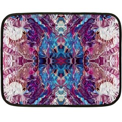 Abstract Symmetry Two Sides Fleece Blanket (mini) by kaleidomarblingart