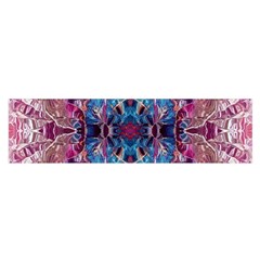 Abstract Symmetry Oblong Satin Scarf (16  X 60 ) by kaleidomarblingart