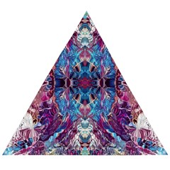 Abstract Symmetry Wooden Puzzle Triangle by kaleidomarblingart