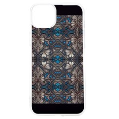 Ornate Baroque Floral Pattern Print Iphone 15 Tpu Uv Print Case by dflcprintsclothing