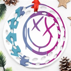 Blink 182 Logo Ornament (round Filigree)