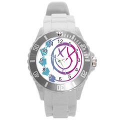 Blink 182 Logo Round Plastic Sport Watch (l) by avitendut