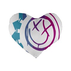 Blink 182 Logo Standard 16  Premium Flano Heart Shape Cushions by avitendut