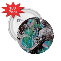 Marbling Mono Blend  2 25  Buttons (100 Pack)  by kaleidomarblingart