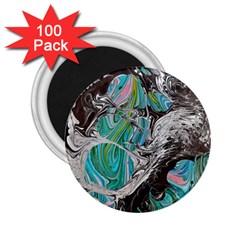 Marbling Mono Blend  2 25  Magnets (100 Pack)  by kaleidomarblingart