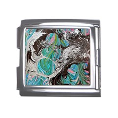 Marbling Mono Blend  Mega Link Italian Charm (18mm) by kaleidomarblingart