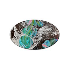 Marbling Mono Blend  Sticker (oval) by kaleidomarblingart