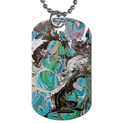 Marbling Mono Blend  Dog Tag (two Sides) by kaleidomarblingart