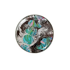 Marbling Mono Blend  Hat Clip Ball Marker by kaleidomarblingart