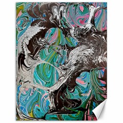 Marbling Mono Blend  Canvas 12  X 16  by kaleidomarblingart