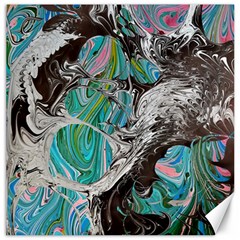 Marbling Mono Blend  Canvas 20  X 20  by kaleidomarblingart