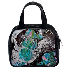 Marbling Mono Blend  Classic Handbag (two Sides) by kaleidomarblingart