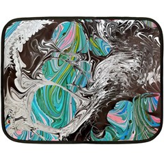 Marbling Mono Blend  Two Sides Fleece Blanket (mini) by kaleidomarblingart