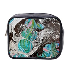 Marbling Mono Blend  Mini Toiletries Bag (two Sides) by kaleidomarblingart