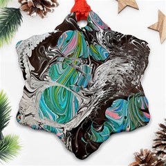 Marbling Mono Blend  Ornament (snowflake)