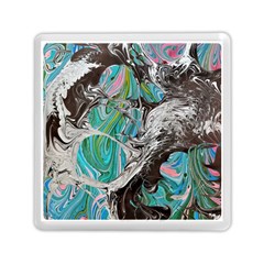 Marbling Mono Blend  Memory Card Reader (square) by kaleidomarblingart