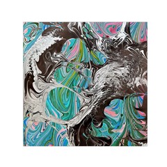 Marbling Mono Blend  Square Satin Scarf (30  X 30 ) by kaleidomarblingart