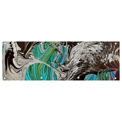 Marbling Mono Blend  Banner And Sign 9  X 3  by kaleidomarblingart