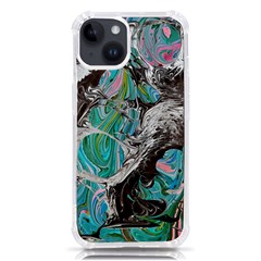 Marbling Mono Blend  Iphone 14 Tpu Uv Print Case by kaleidomarblingart