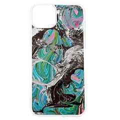 Marbling Mono Blend  Iphone 15 Tpu Uv Print Case by kaleidomarblingart