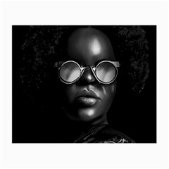 Cool Afro Beauty Portrait Illustration (ai+human) Small Glasses Cloth by dflcprintsclothing