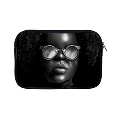 Cool Afro Beauty Portrait Illustration (ai+human) Apple Ipad Mini Zipper Cases by dflcprintsclothing