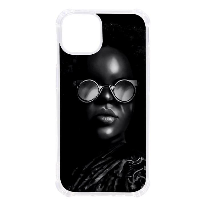 Cool Afro Beauty Portrait Illustration (AI+Human) iPhone 13 TPU UV Print Case